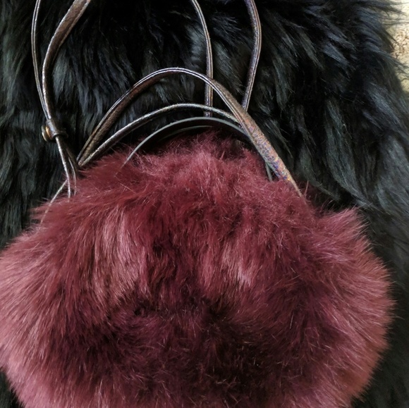 Free People Bag Crossbody Faux Fur Cleo Handbag - Picture 2 of 8